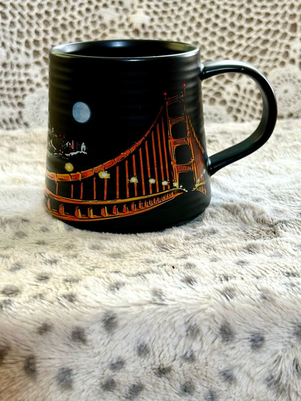 Golden Gate Bridge At Night Mug San Francisco Mercantile by Artist Kameron Peck